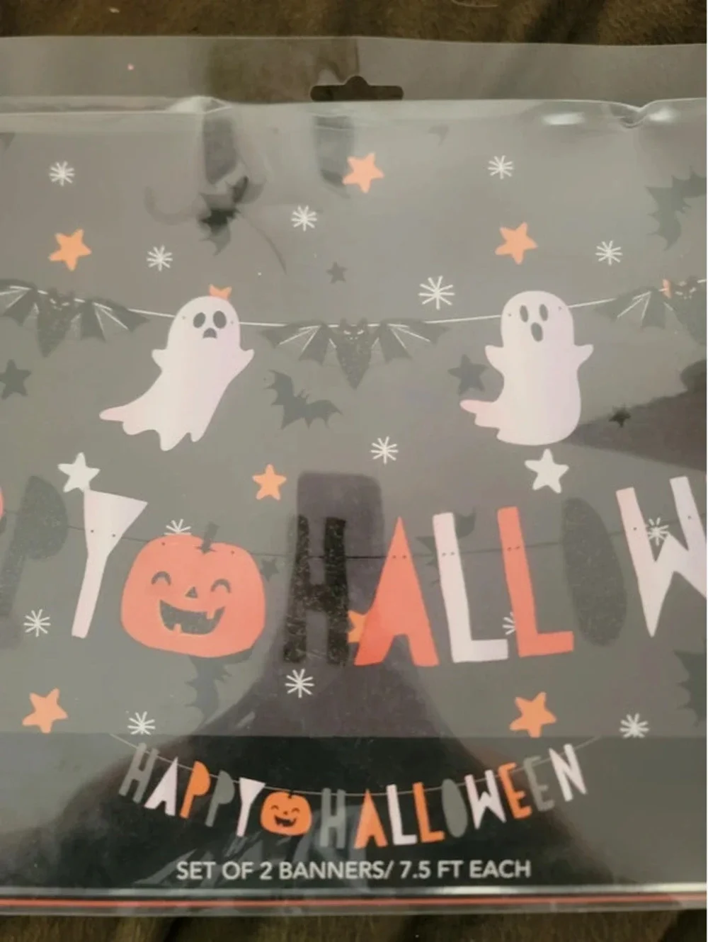 Set of 2 halloween banners/garland